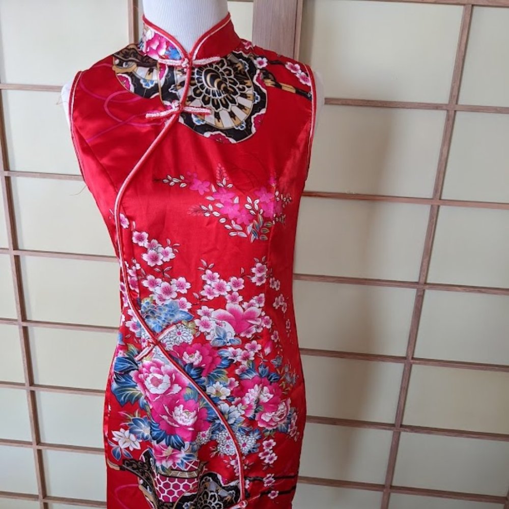 Women Classic Red Chinese Dress, size S